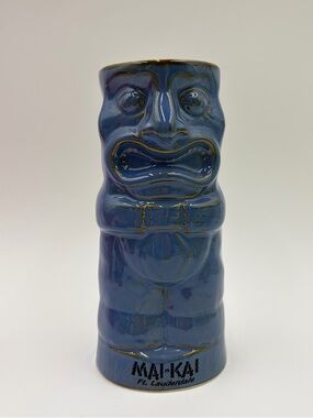 MAI-KAI Ft. Lauderdale Florida Tiki Mug Chiki Tiki Blue Cocktail Bar Barware